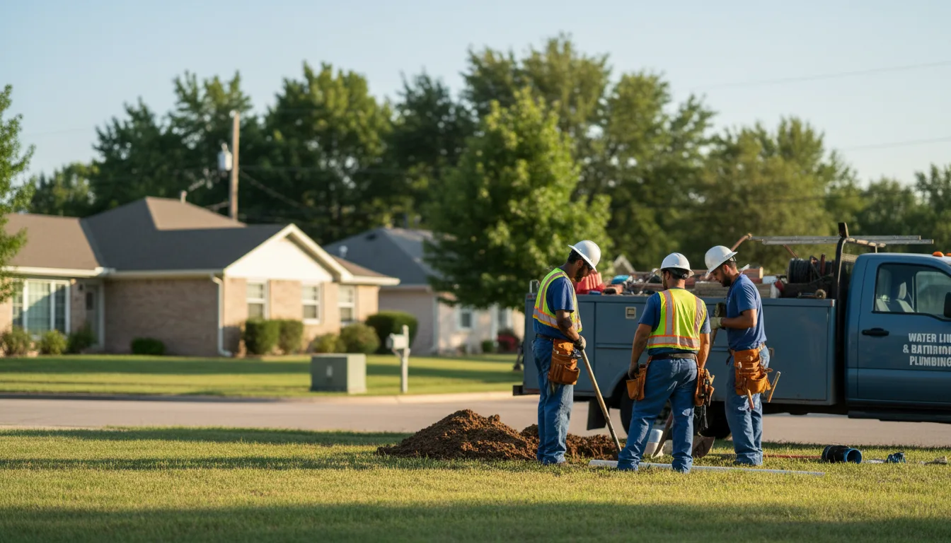 Residential water line and bathroom plumbing service in Zanesfield, OH